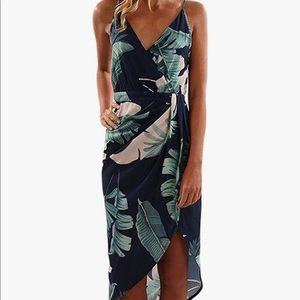 NWOT Blue and Green dress size medium